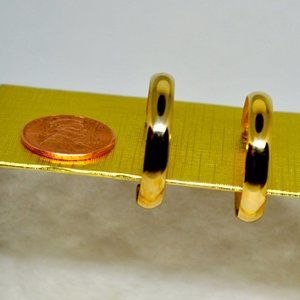 Vintage Gold Clip On Hoops